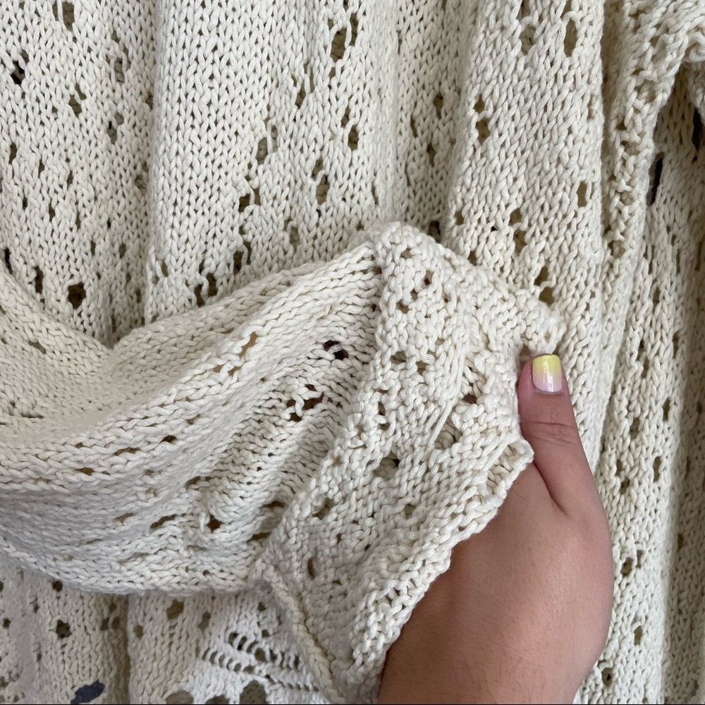 Free People Ivory Traveling Lace Sweater - Picture 11 of 13